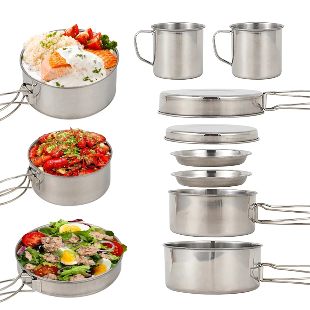 8 pezzi/set pentole da campegg - Paella Pan Steel recensione e prezzo